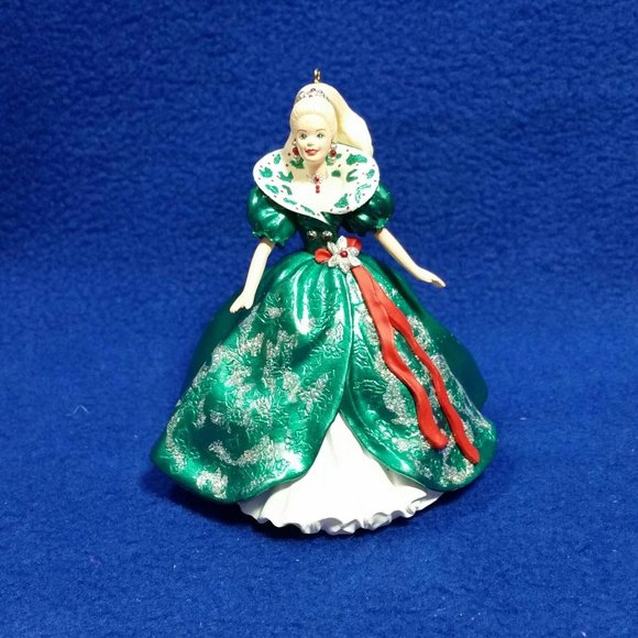 Hallmark Keepsake 1995 Holiday Barbie Ornament Special Edition Green Gown No Box - Picture 1 of 10